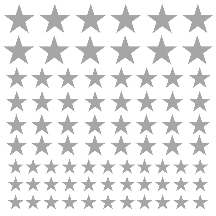 Stickere de perete, pentru camera copilului, argintii, Tiny Star
