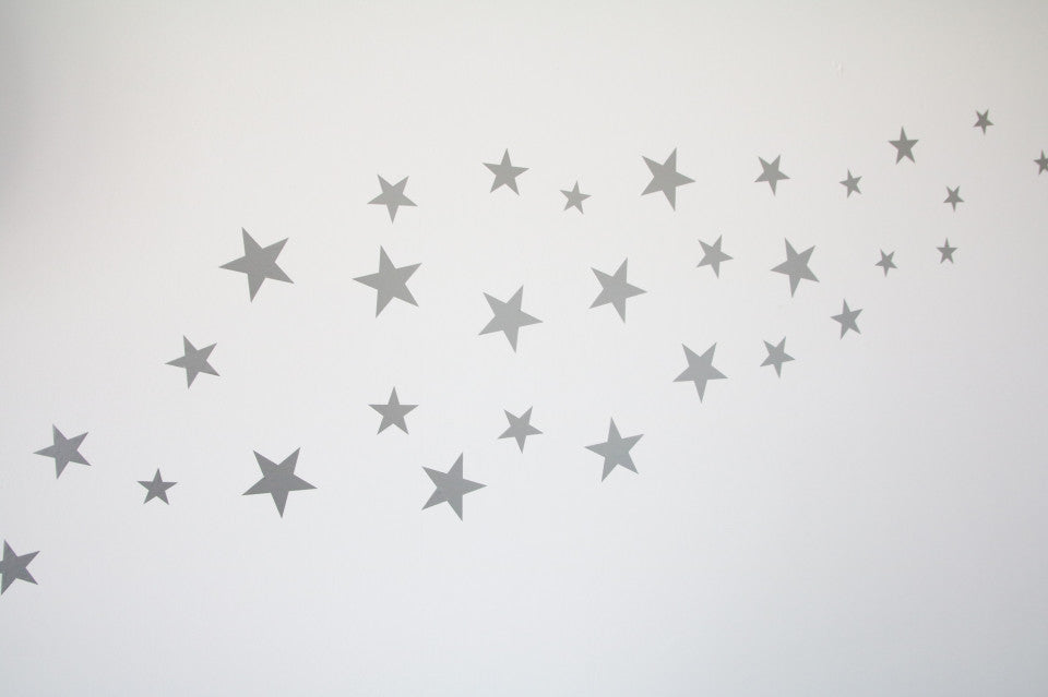 Stickere de perete, pentru camera copilului, argintii, Tiny Star