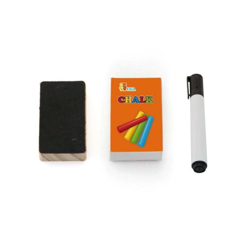 Tabla educationala dubla - magnetica si neagra, cu accesorii, VIGA