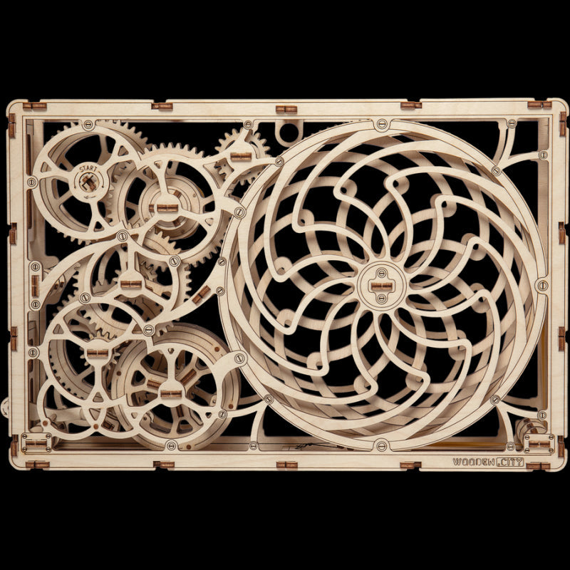 Tablou iluzie optica (Kinetic Picture) puzzle 3D, Wooden City