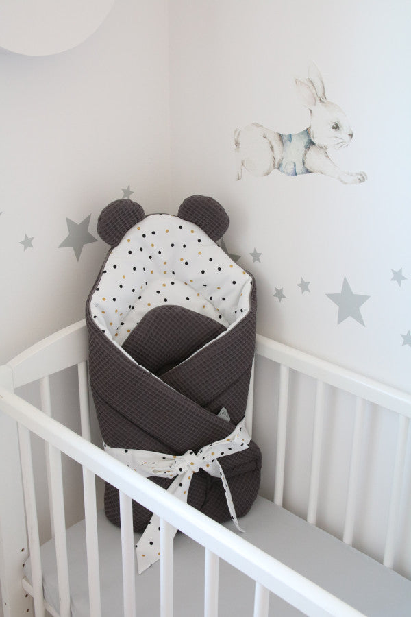 Babyhorn, Paturica de Infasat, 73x73 cm, Sweet Confetti Graphite, Tiny Star