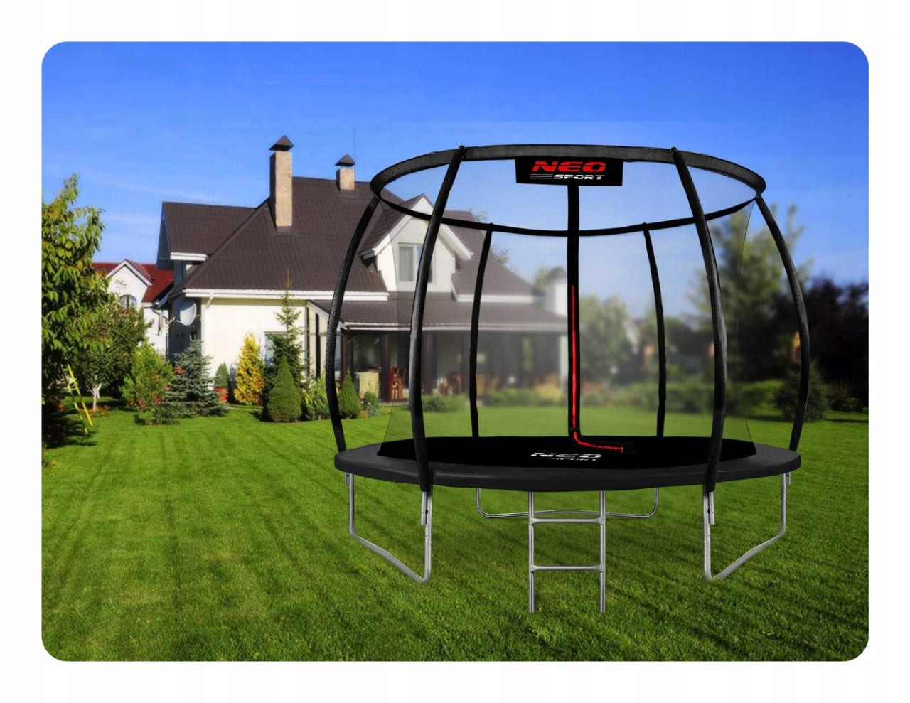 Trambulina pentru copii, 252 cm / 8 ft, cu plasa interioara, greutate maxima 100 kg, Neo-Sport