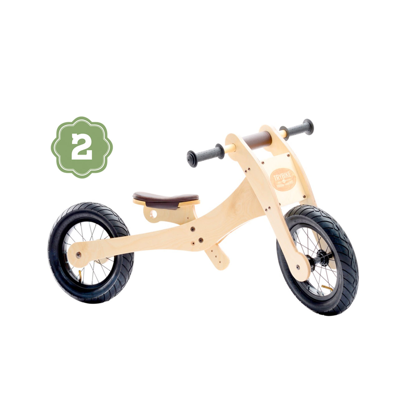 Bicicleta fara pedale 4 in 1, lemn, Trybike