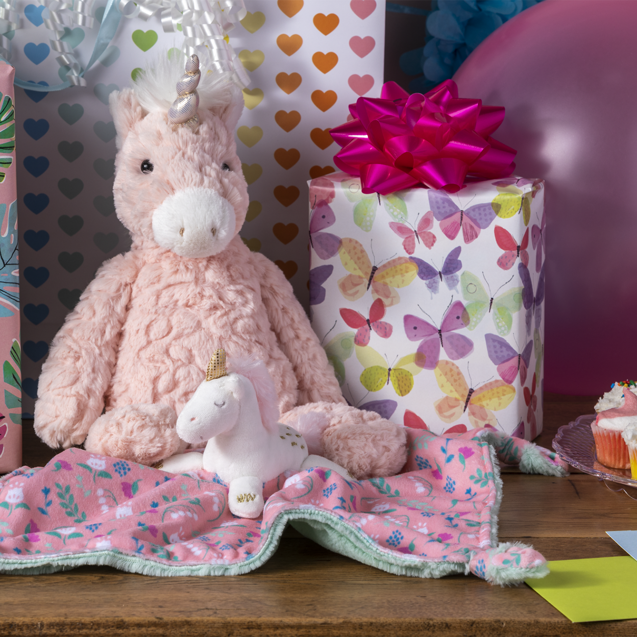 Jucarie plus doudou, Unicorn, 33x33 cm, +0 luni,  Mary Meyer