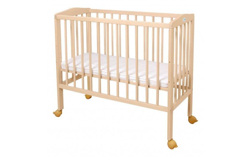 Set - Patut Bebe, 90x55cm, Bedside 2in1 Natural , cu Saltea, Waldin