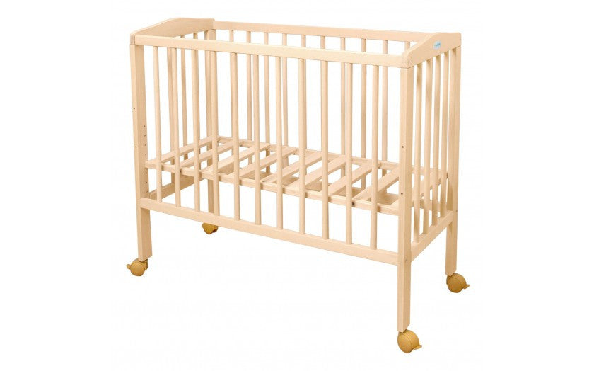 Set - Patut Bebe, 90x55cm, Bedside 2in1 Natural , cu Saltea, Waldin