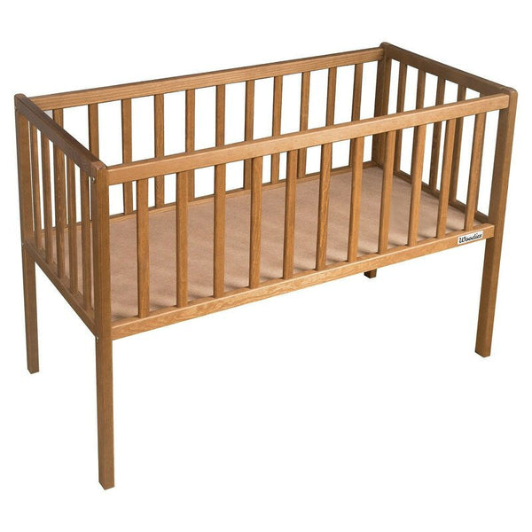 Patut Bebe Mic, 90x40 cm, din Lemn Masiv VintageDream Crib, Woodies Safe Dreams