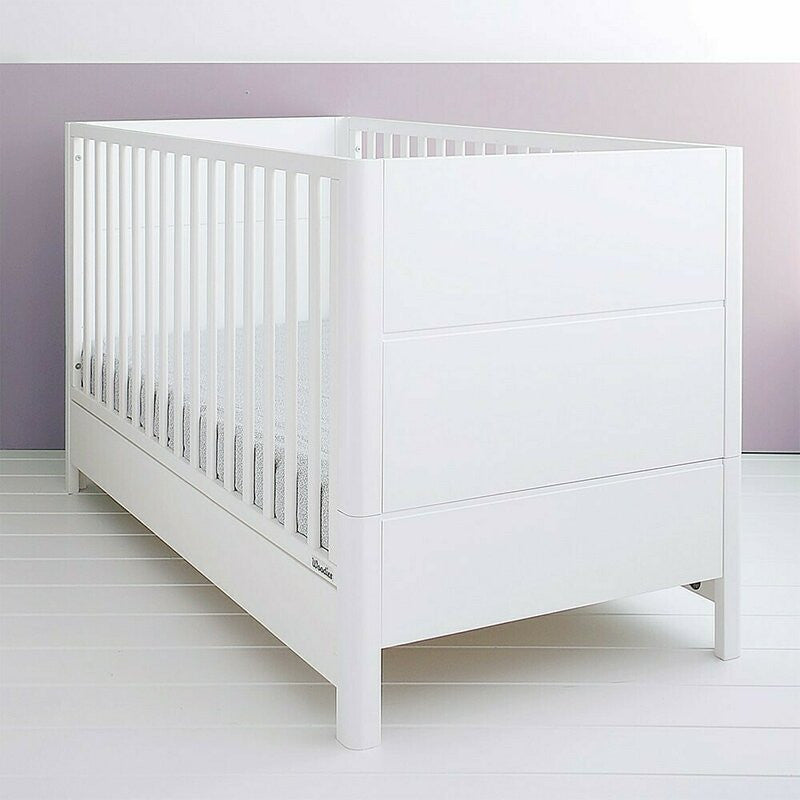 Patut Bebe, 140x70 cm, din Lemn Masiv, Transformabil, Woodies Safe Dreams
