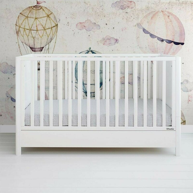 Patut Bebe, 140x70 cm, din Lemn Masiv, Transformabil, Woodies Safe Dreams
