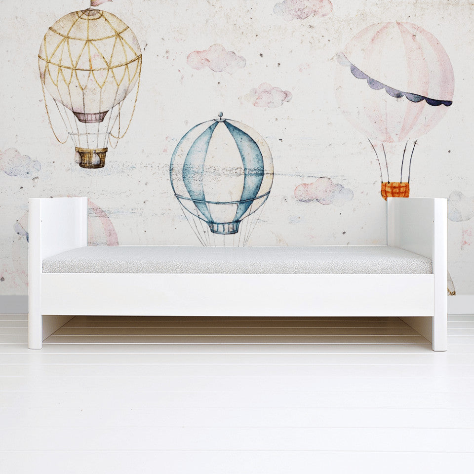 Patut Bebe, 140x70 cm, din Lemn Masiv, Transformabil, Woodies Safe Dreams
